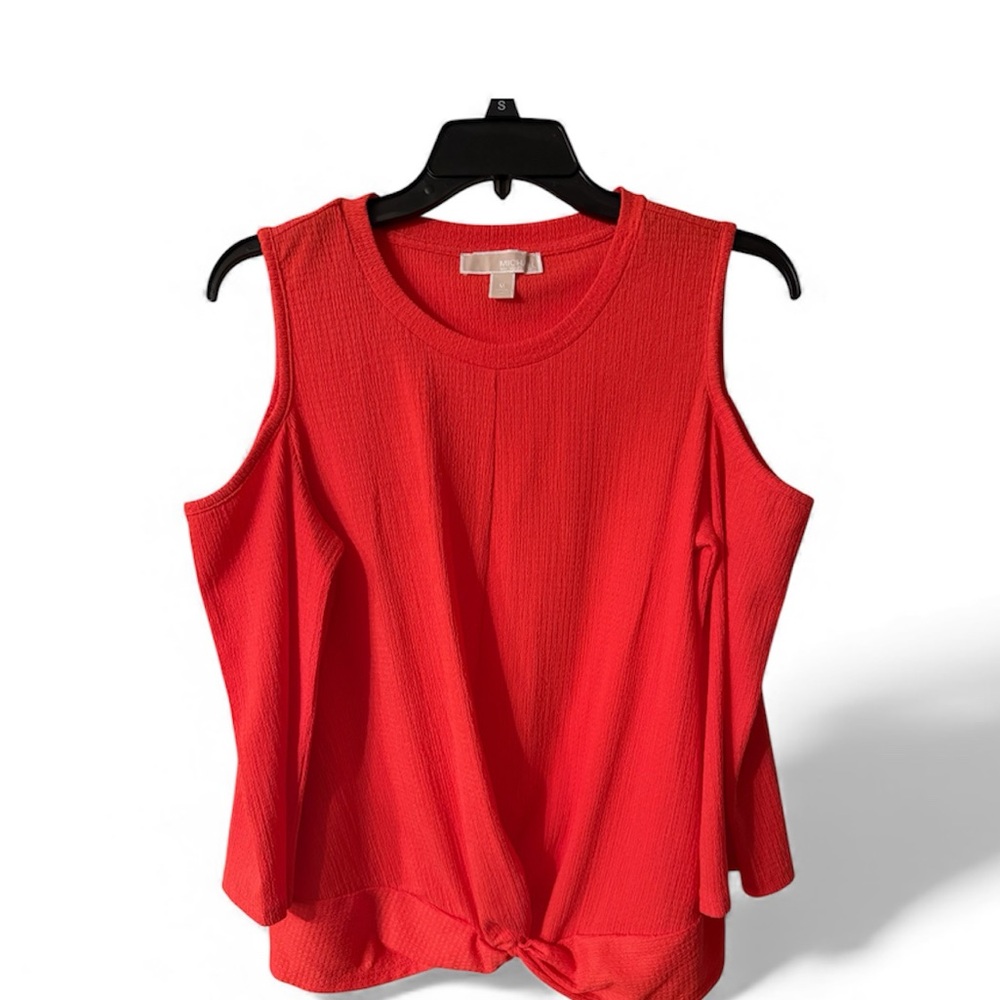 Orange Women's three-quarter length sleeved Top cold shoulder, MICHAEL Kore M